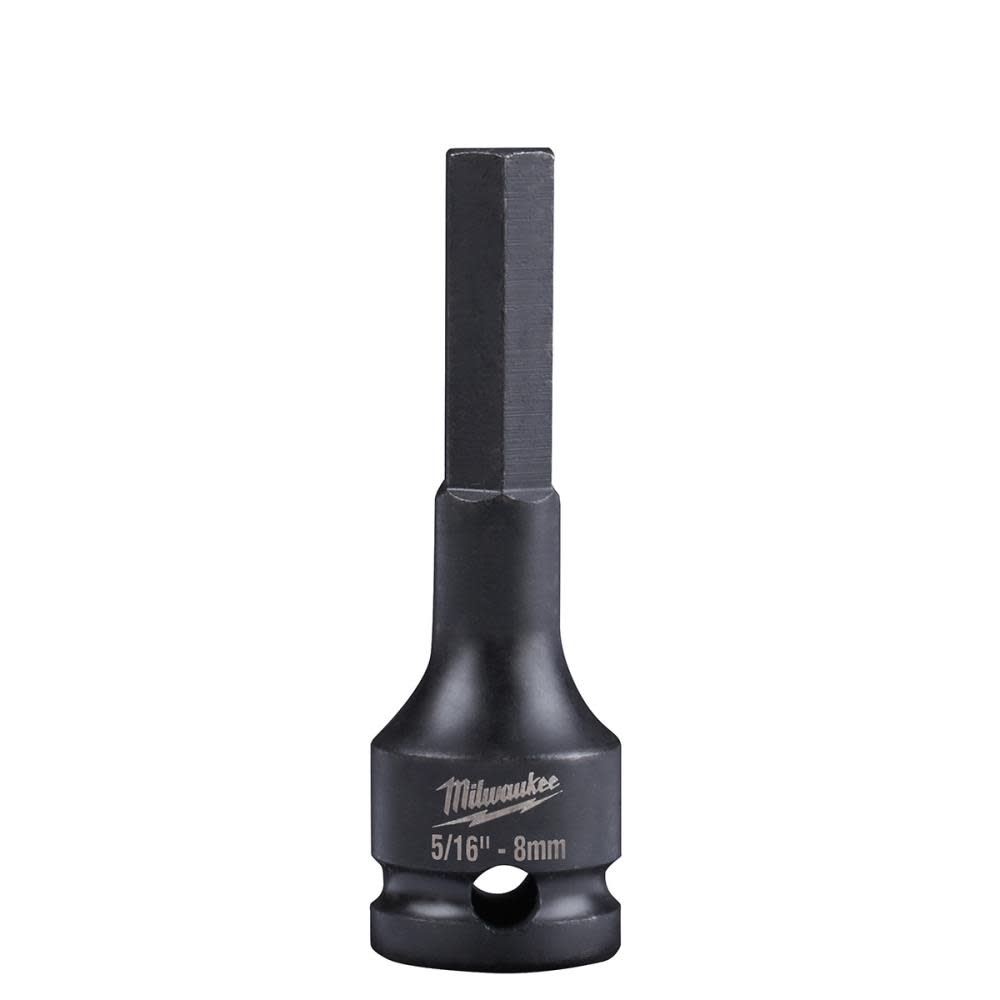 Milwaukee SHOCKWAVE Lineman's 3/8 in. Drive 5/16 in. - 8mm Hex Bit Socket 49-66-5151 from Milwaukee - Intensery