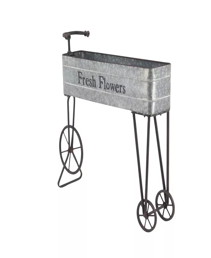 Rosemary Lane Farmhouse Iron and Aluminum Bicycle Planter - Intensery