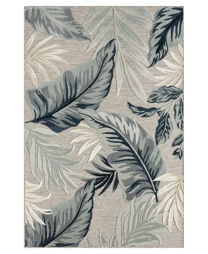LR Home Vance VERND82101 5' x 7' Outdoor Area Rug - Intensery