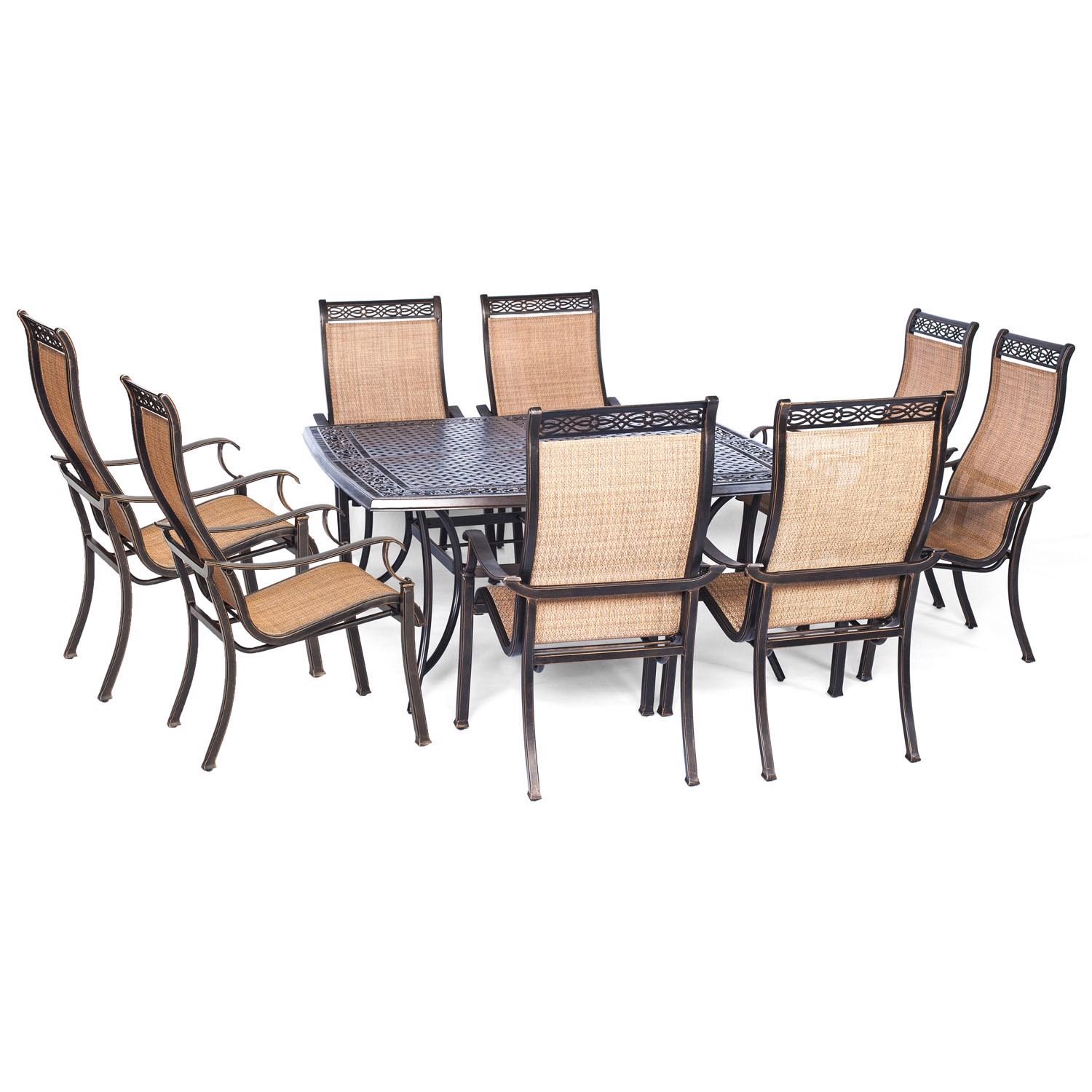 Cambridge Legacy 9 pc Bronze Aluminum Dining Set - Intensery