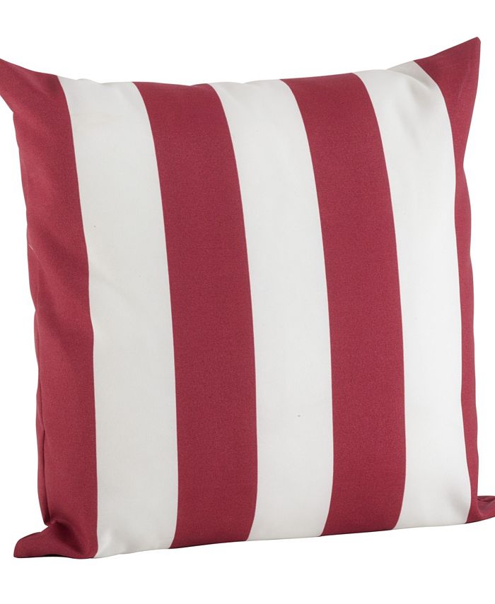 Saro Lifestyle Classic Wide Stripe Decorative Pillow， 17