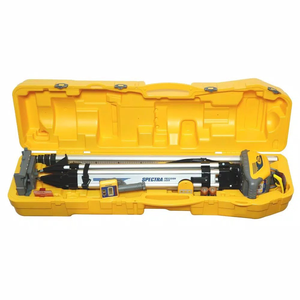 Spectra Precision Complete Laser Level System for Interior and Exterior Use with Tripod Grade Rod and System Case and#8211; XDC Depot - Intensery