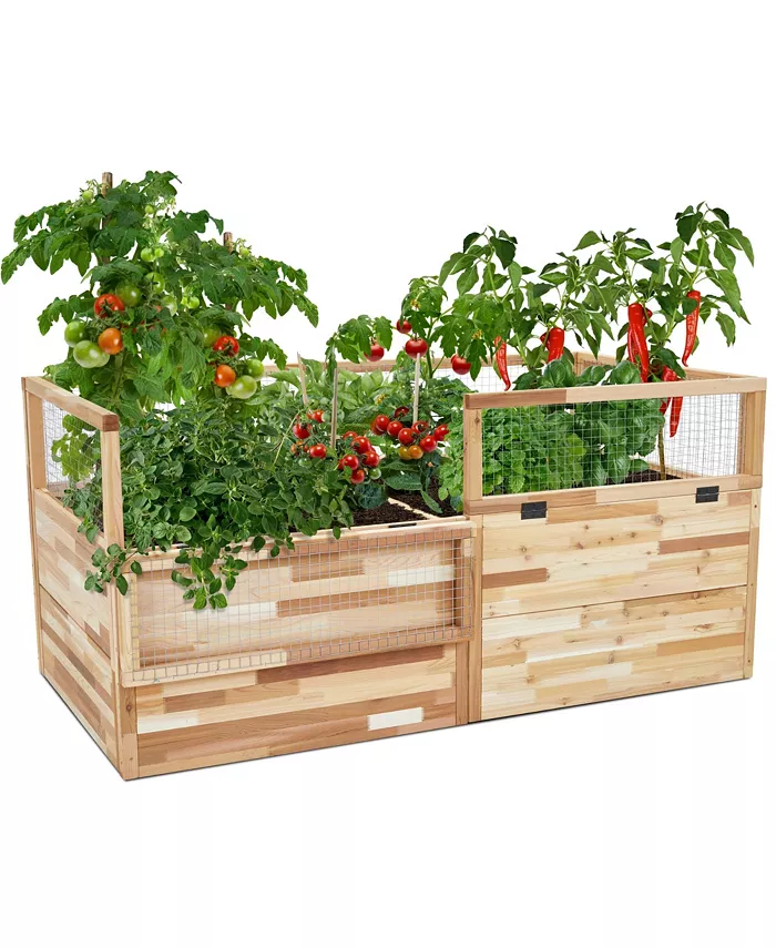 Jumbl Raised Garden Bed， Elevated Herb Planter for Growing Fresh Herbs - Intensery