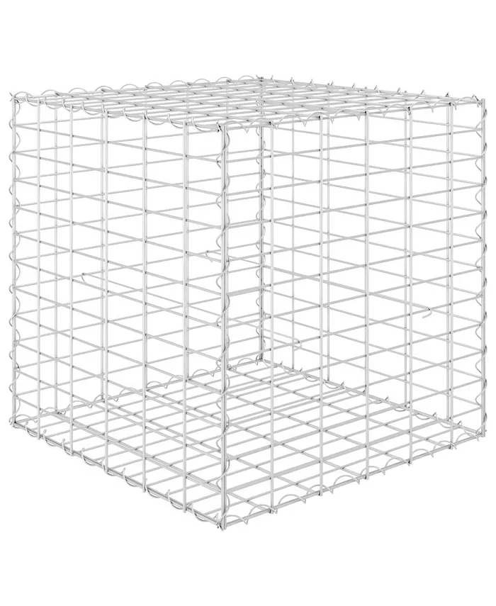 vidaXL Cube Gabion Raised Bed Steel Wire 23.6