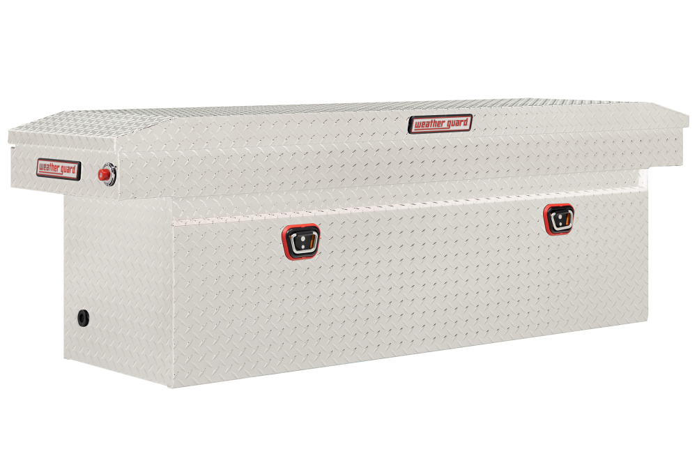 Weather Guard Saddle Truck Tool Box Aluminum Full Deep Clear - Intensery
