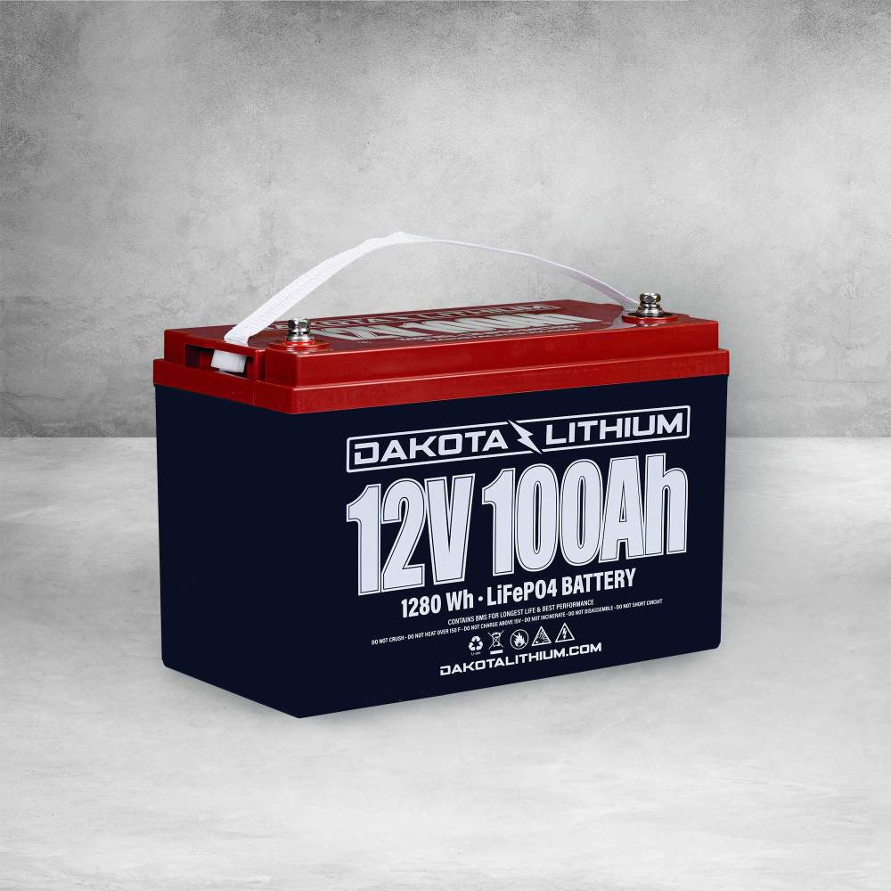 Dakota Lithium Battery with Charger 12V 100Ah Deep Cycle LifePO4 - Intensery
