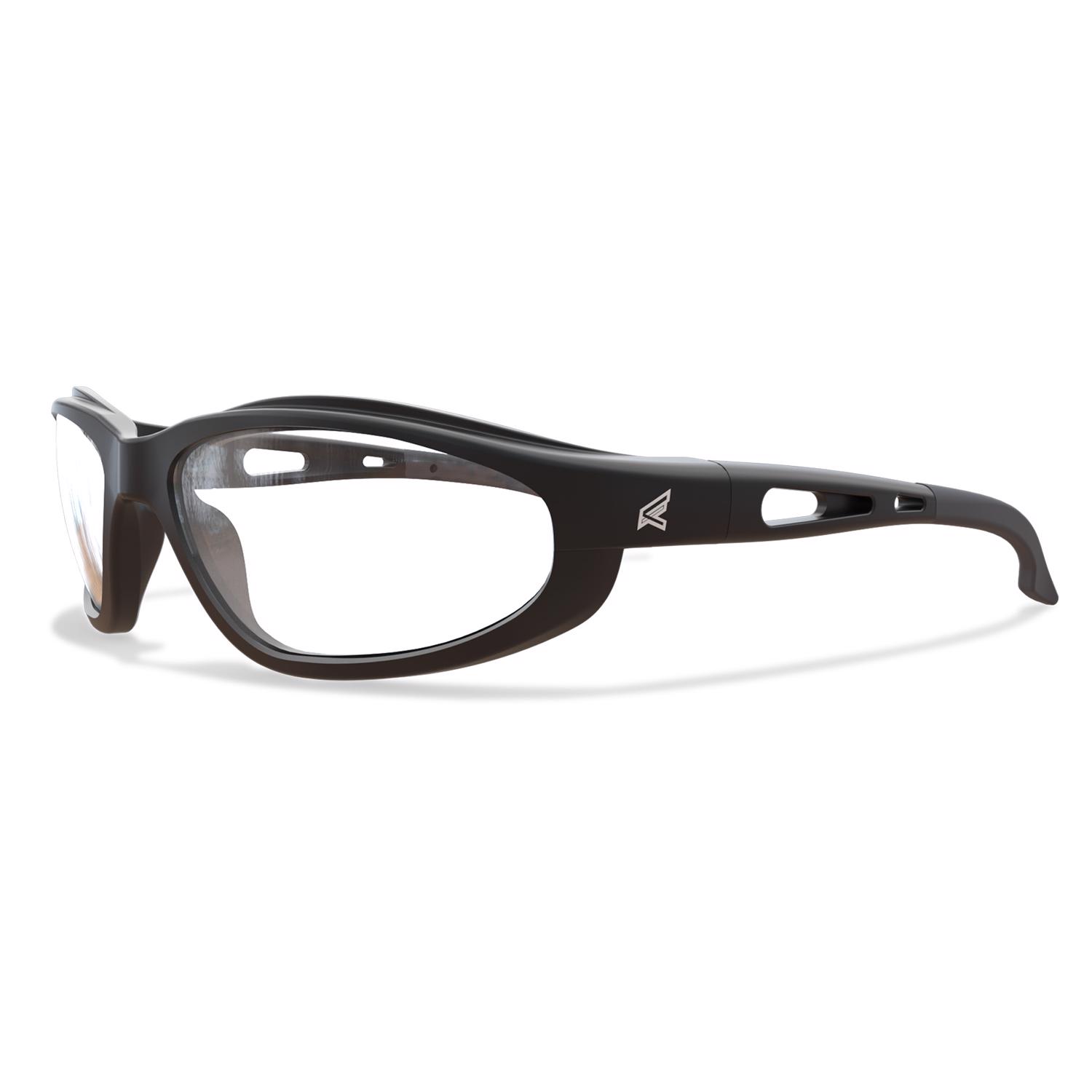 Edge Eyewear Dakura Safety Glasses Clear Lens Black Frame 1 pc - Intensery