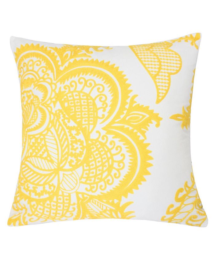 Homey Cozy Leah Cotton Square Decorative Throw Pillow - Intensery