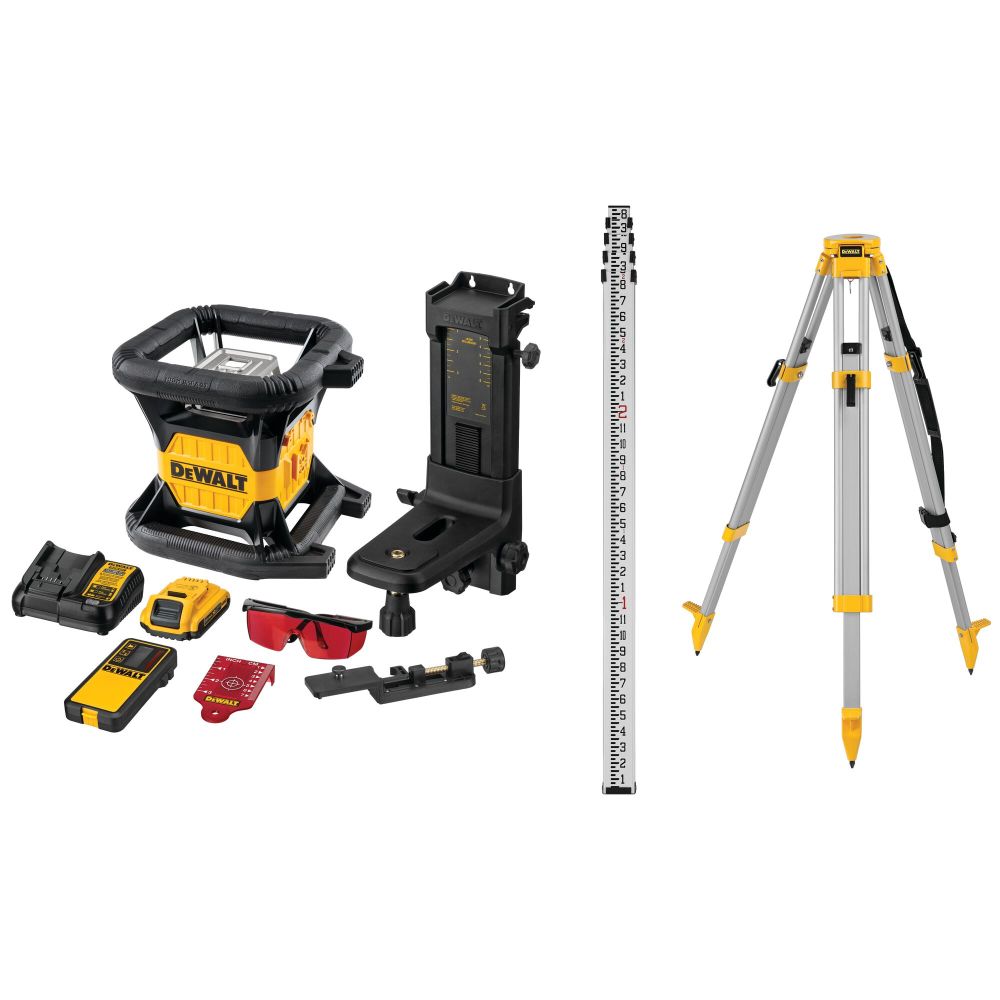 DEWALT 20V MAX* Red Tough Rotary Laser Kit DW079LRK from DEWALT - Intensery