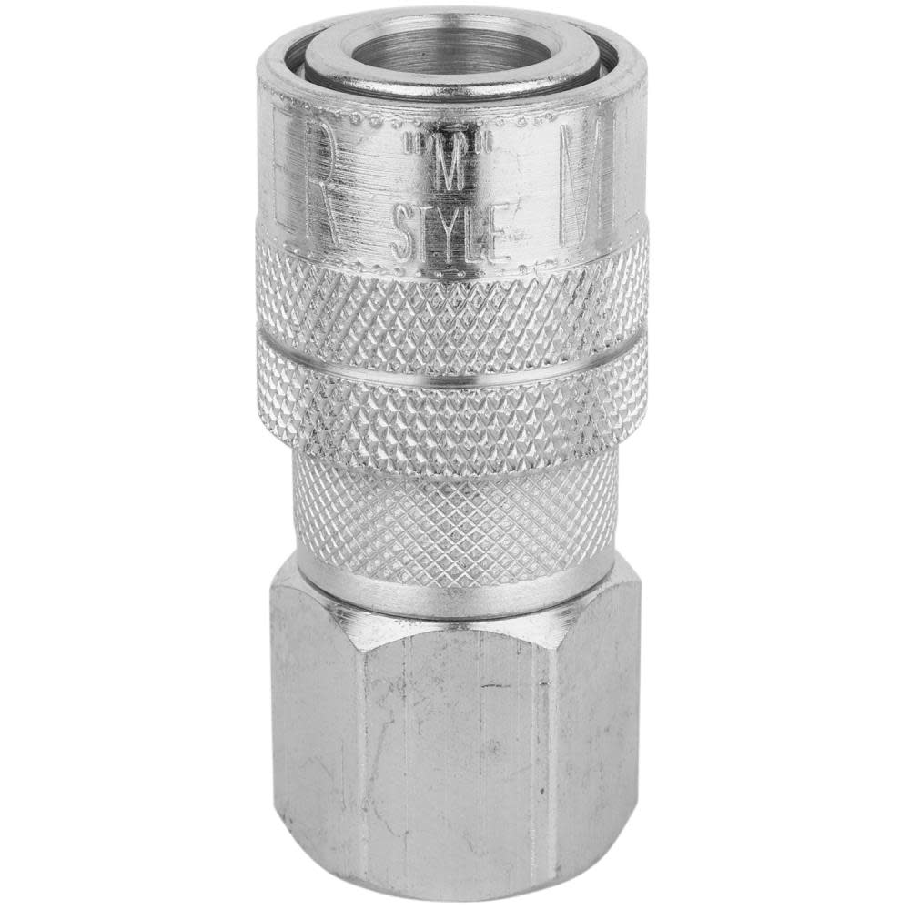 Milton 3/8 FNPT Industrial Interchange M Style Quick Connect Steel Coupler - Intensery