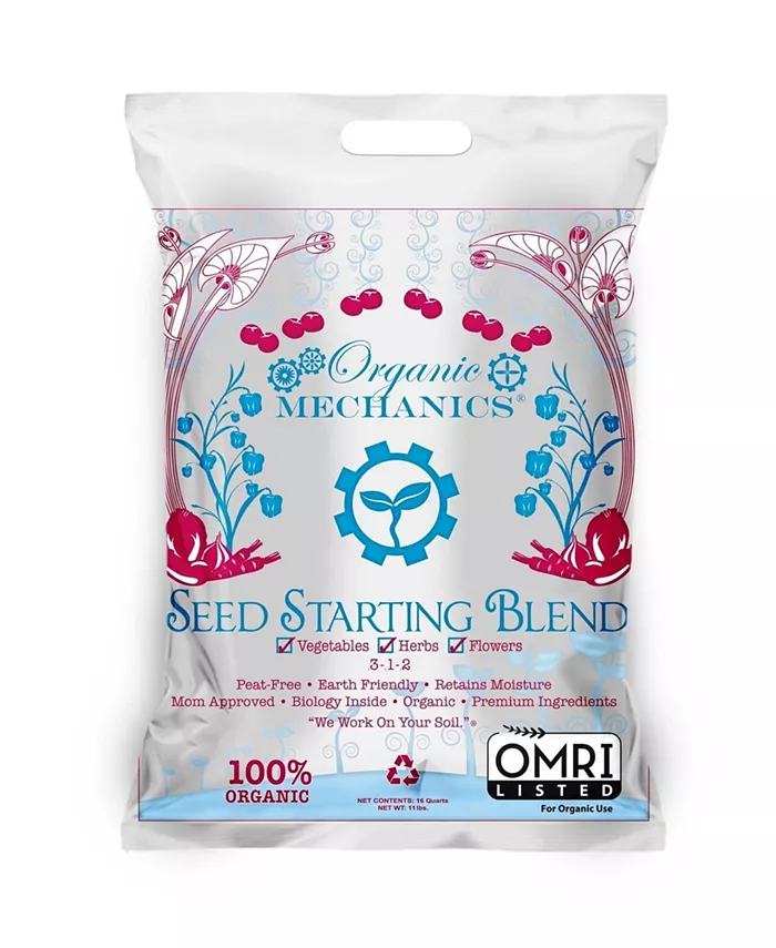 ORGANIC MECHANICS Seed Starting Blend Potting Soil- 16 Quart - Intensery