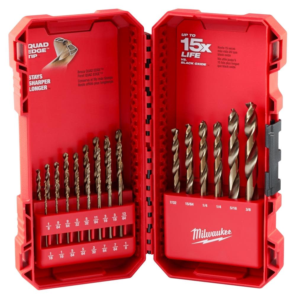 Milwaukee 23 Piece RED HELIX Cobalt Drill Bit Set 48-89-2338 from Milwaukee - Intensery