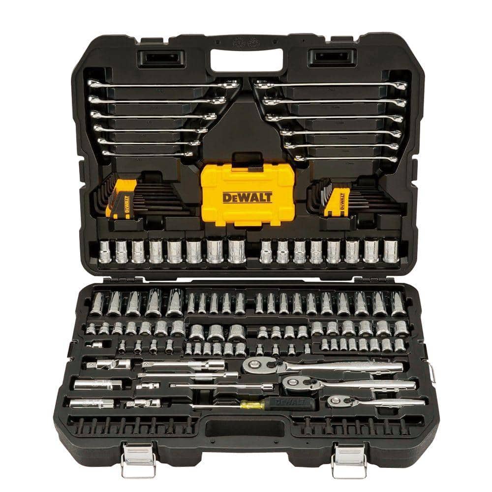 DEWALT 1/4 in., 3/8 in. and ½ in. Drive Polished Chrome Mechanics Tool Set (168-Piece) DWMT73803 - Intensery