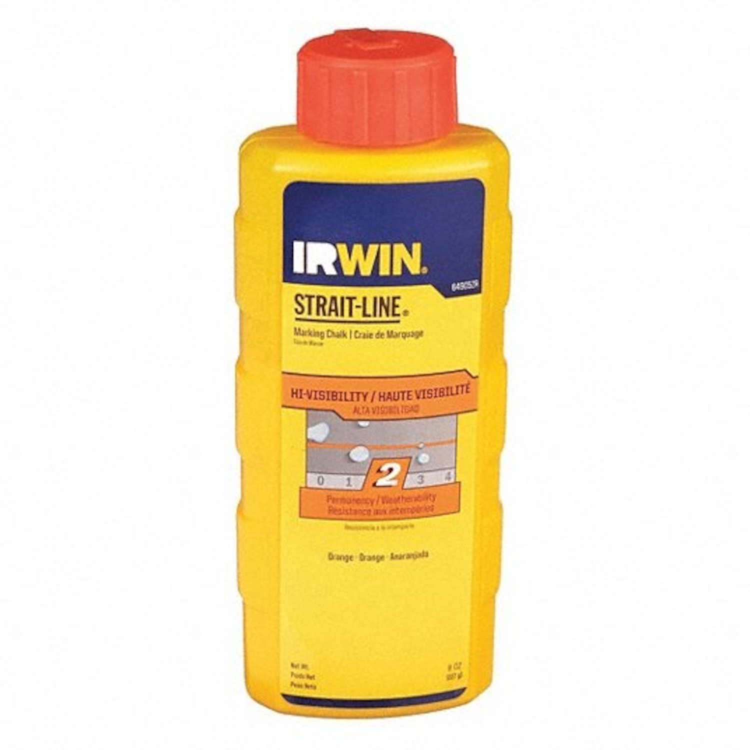 Irwin Strait-Line 8 oz Permanent Marking Chalk Fluorescent Orange 1 pk - Intensery