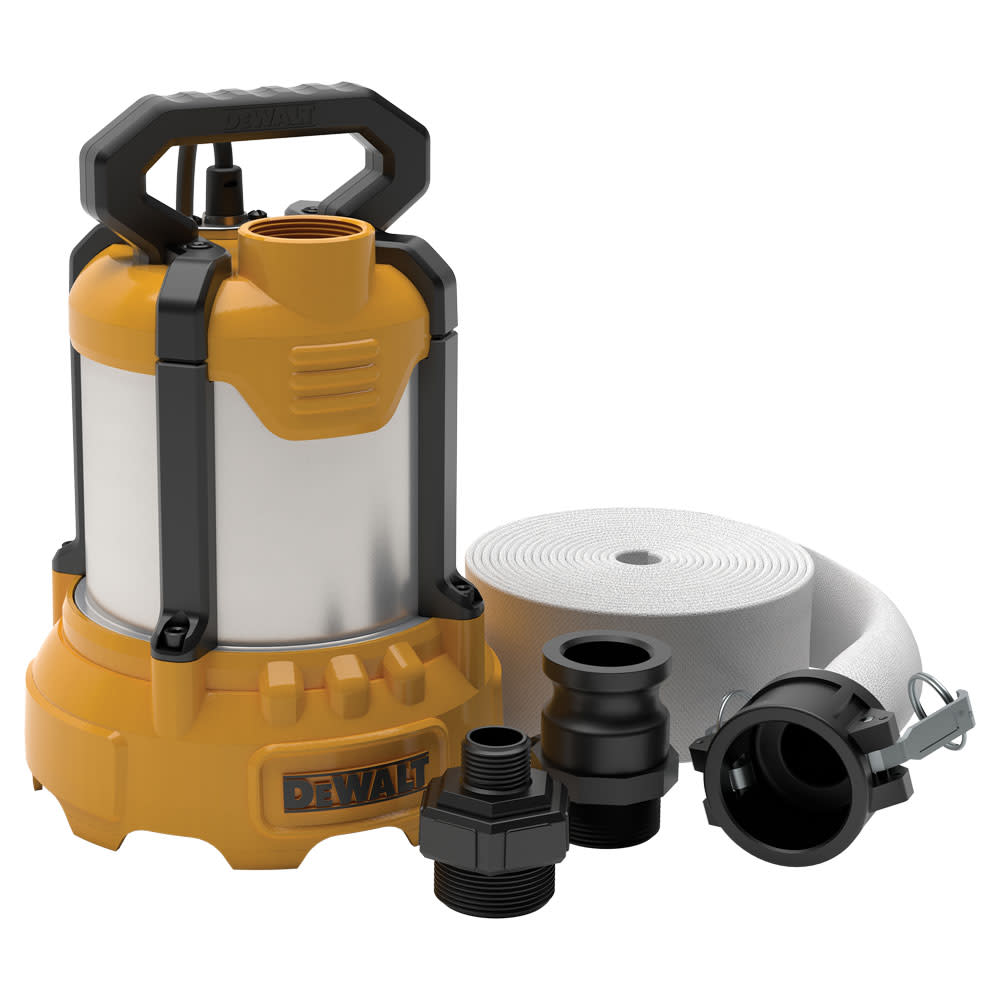 DEWALT Submersible Utility Pump 1/3 HP Aluminum with Hose Kit DXWP61379 from DEWALT - Intensery