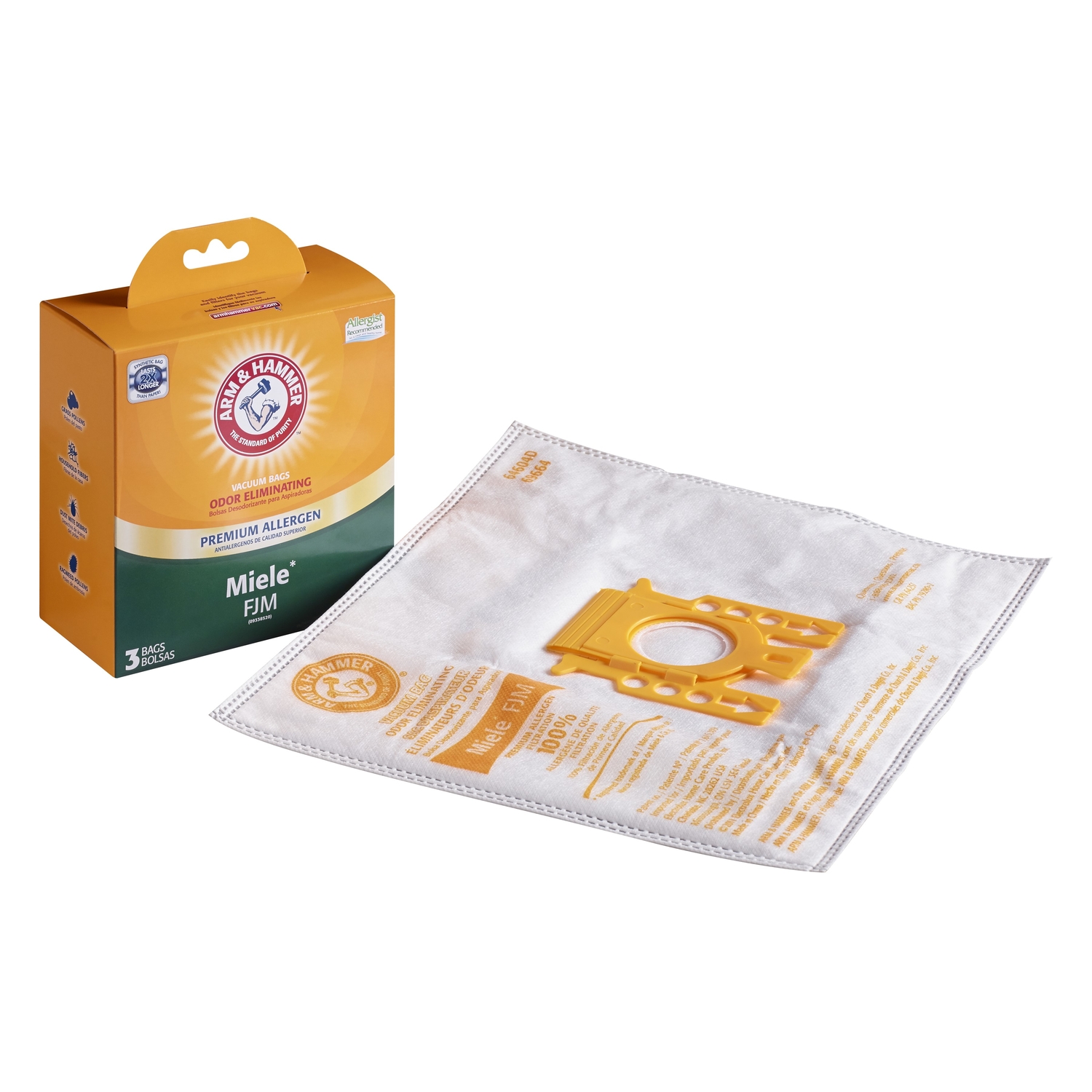 Arm \u0026 Hammer Miele FJM Vacuum Bag 3 pk - Intensery