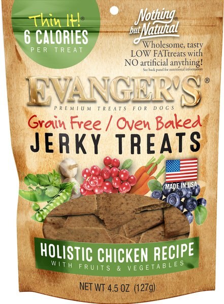 Evanger's Nothing But Natural Organic Chicken with Fruits and Vegetables Jerky Dog Treats - Intensery