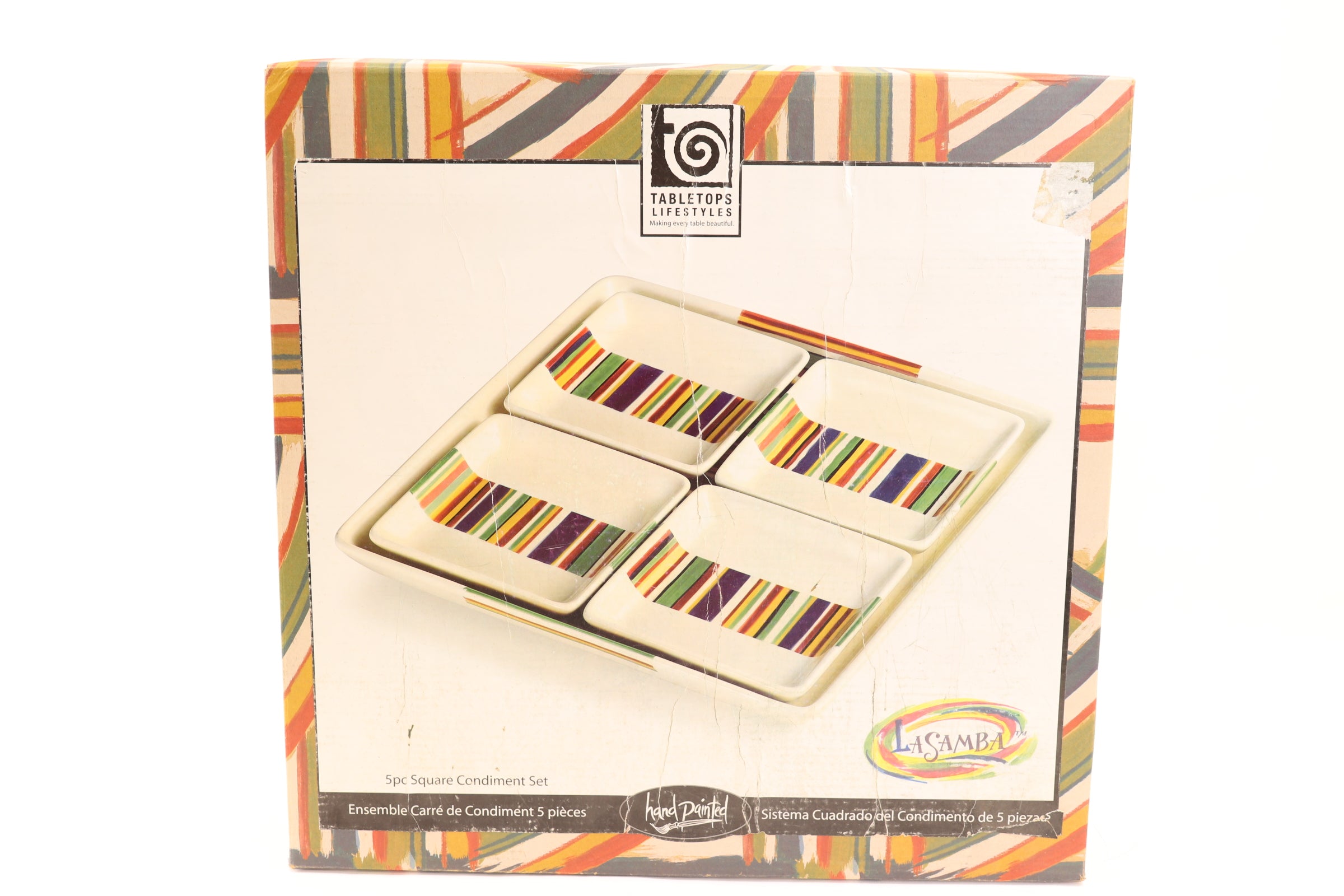 Tabletops Lifestyle La Samba 5-Piece Square Condiment Set - Intensery