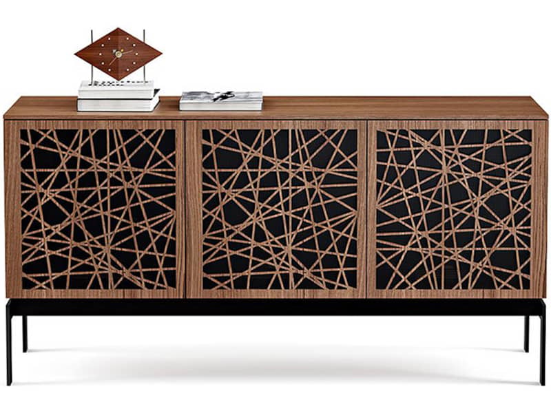 BDI Elements 8777-CO Natural Walnut With Ricochet Doors Storage Console - Intensery