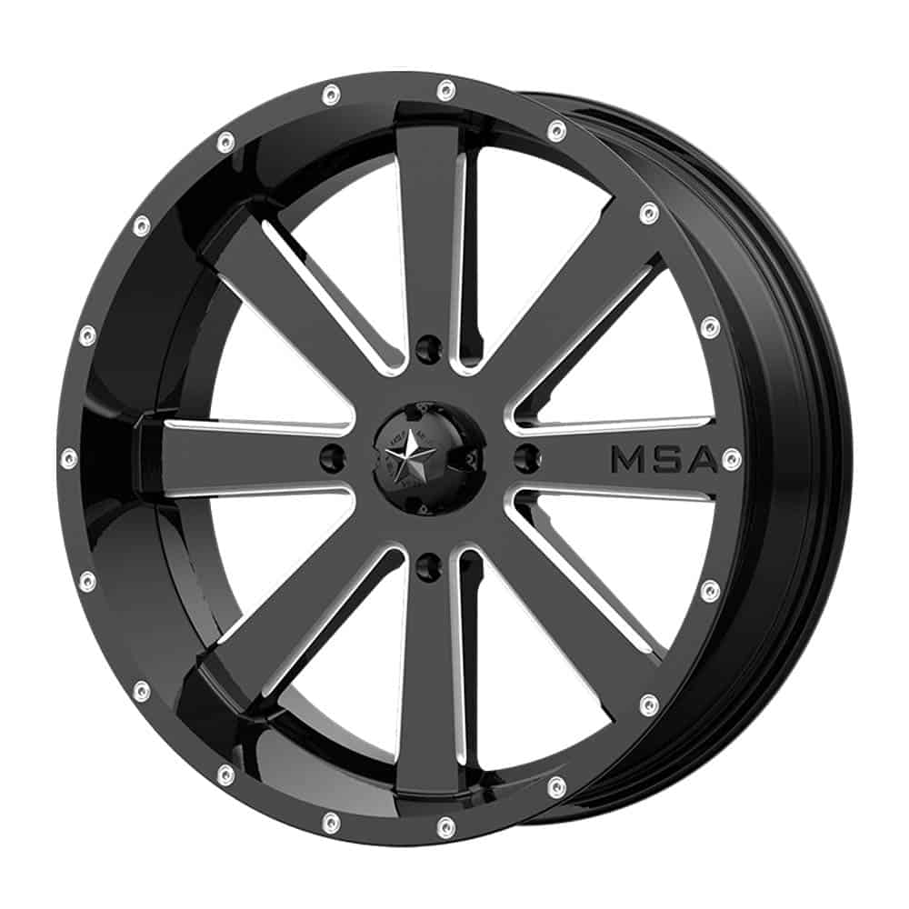 MSA Offroad Wheels M34 FLASH MA34 22X7 4X137 G-BLK MILL 00MM - Intensery
