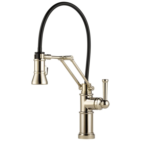 Artesso Single Handle Articulating Kitchen Faucet - Polished Nickel - Intensery