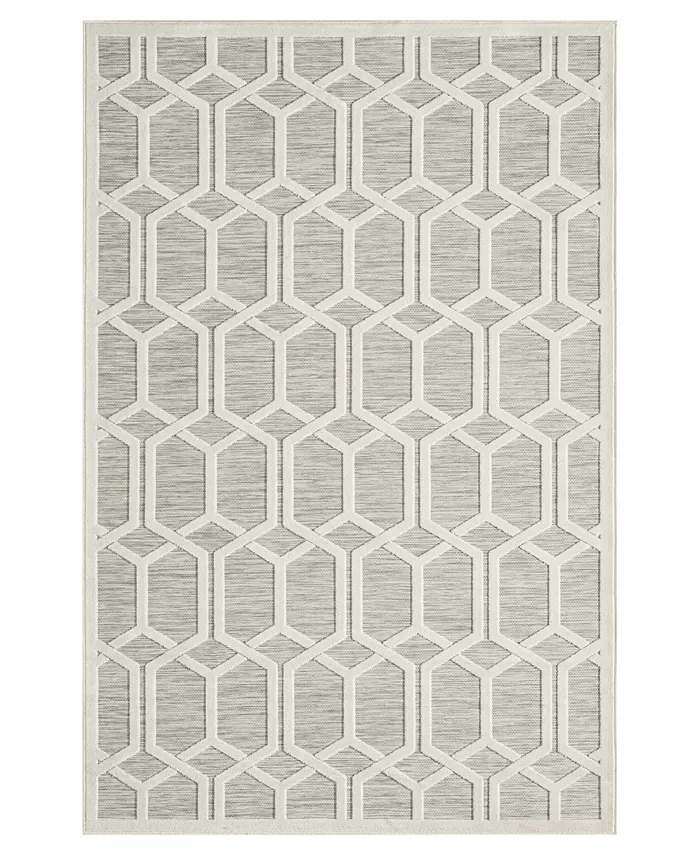 LR Home Vance VERND82107 5' x 7' Outdoor Area Rug - Intensery