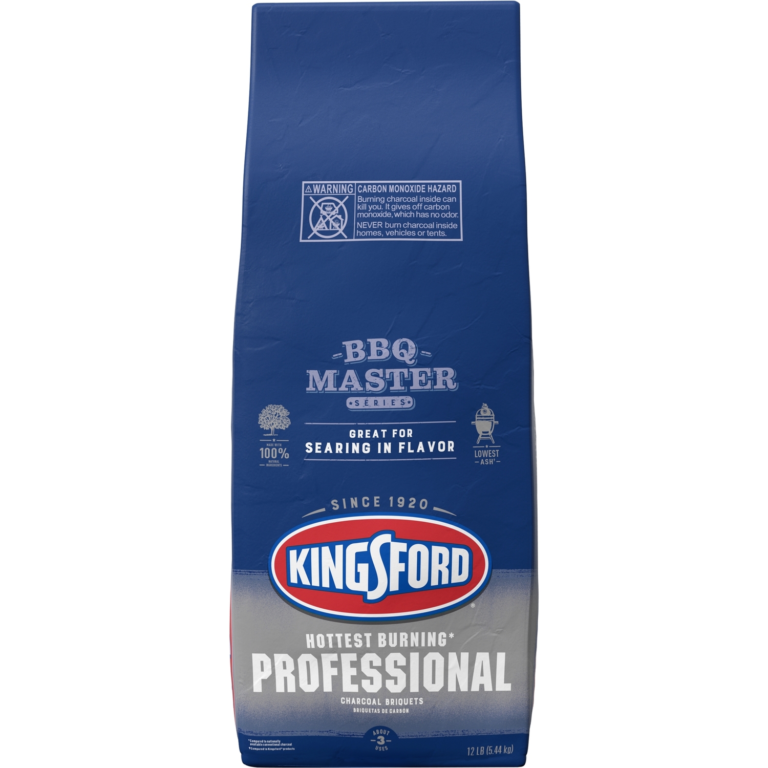 Kingsford Professional All Natural Charcoal Briquettes 12 lb - Intensery