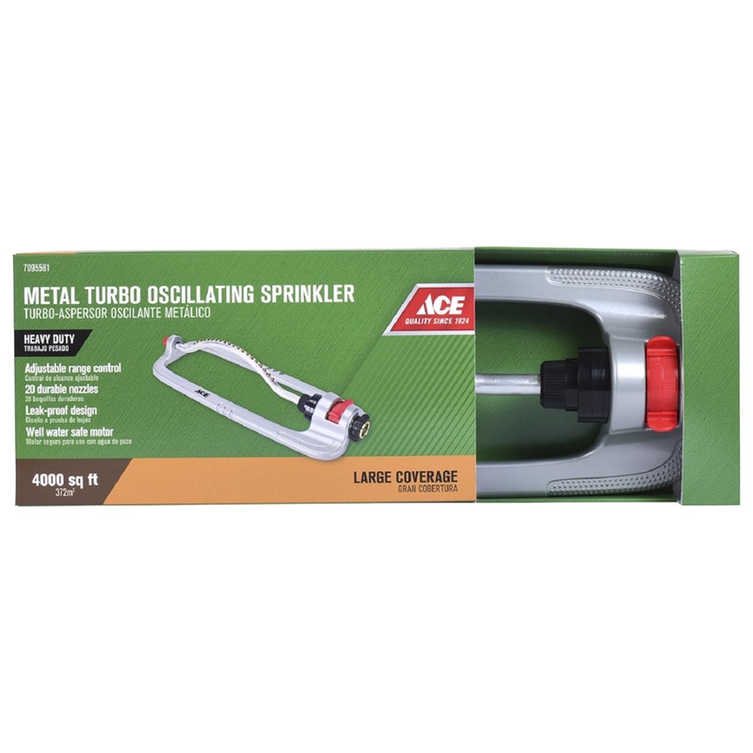Ace Metal Sled Base Oscillating Sprinkler 4000 sq ft 1 pk - Intensery