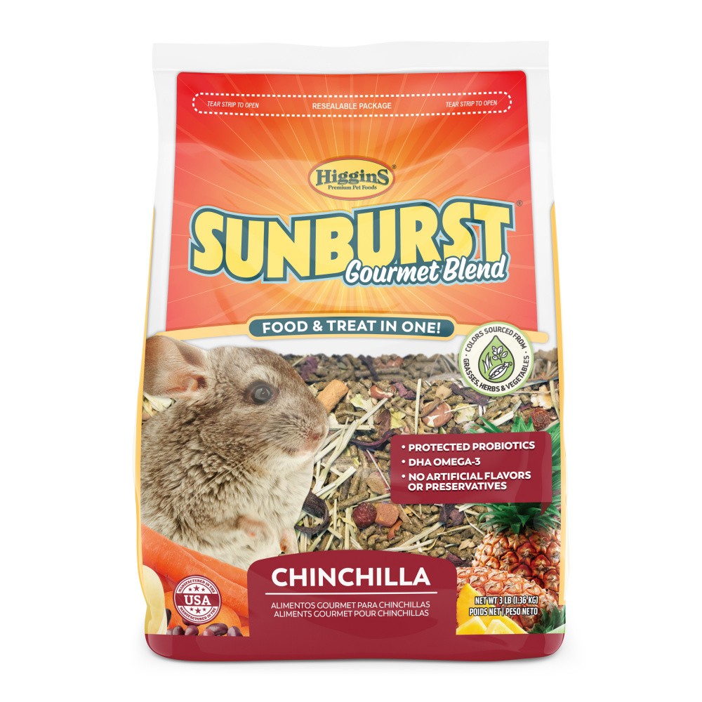 Higgins Sunburst Gourmet Blend Chinchilla Food - 25 lb Bag - Intensery