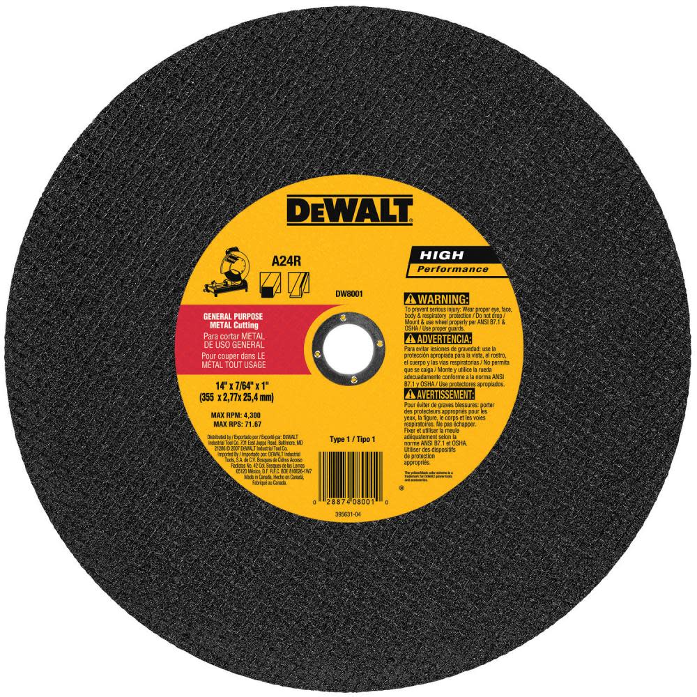 DEWALT 14-in Continuous High-Performance Aluminum Oxide Circular Saw Blade DW8001 from DEWALT - Intensery