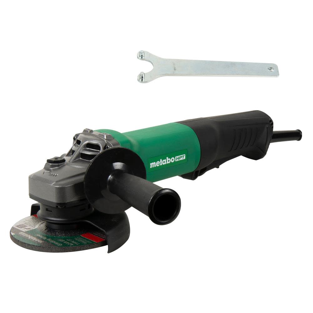 Metabo HPT G12SE3 4.5 10.5 Amp Paddle Switch Disc Grinder w/ Lock-On - Intensery