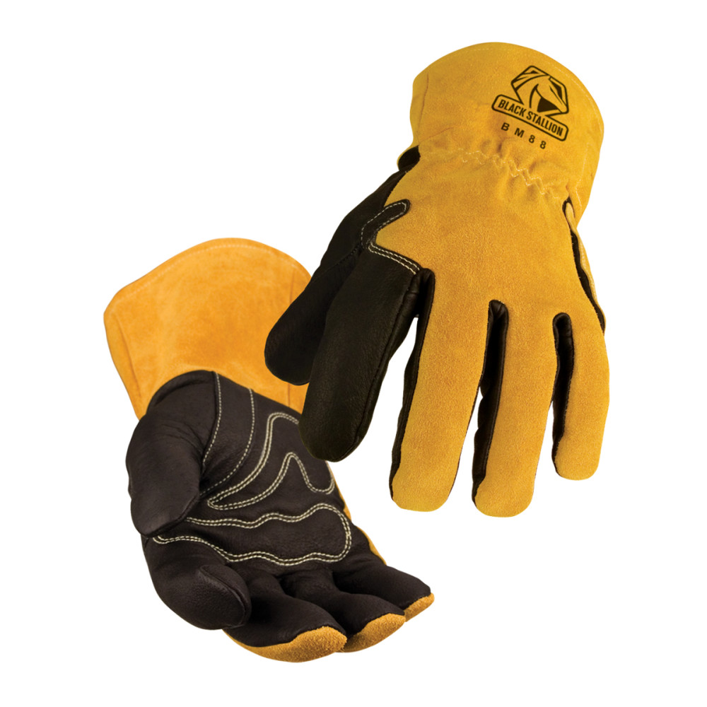 Black Stallion Premium Pigskin and Cowhide MIG Gloves Large - Intensery