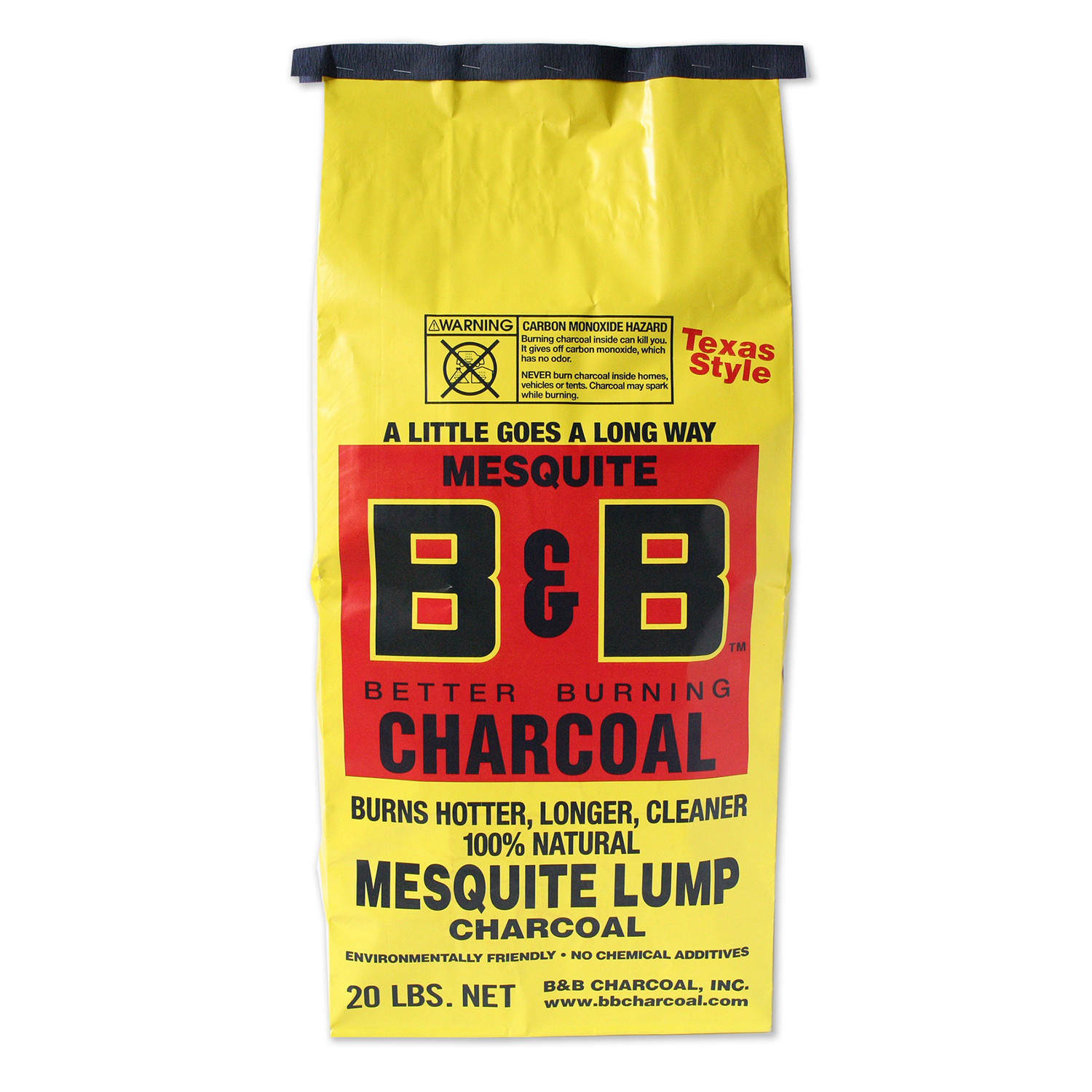 B\u0026B Charcoal All Natural Mesquite Lump Charcoal 20 lb - Intensery