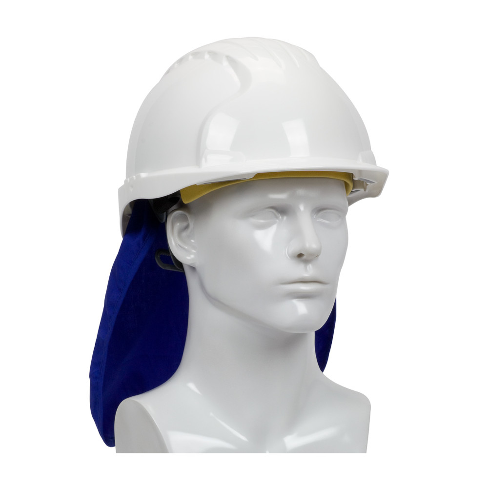 Protective Industrial Products EZ Cool Evaporative Cooling Hard Hat Pad with Neck Shade Blue - Intensery