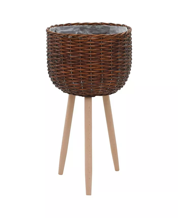 vidaXL Planter Wicker with PE Lining - Intensery