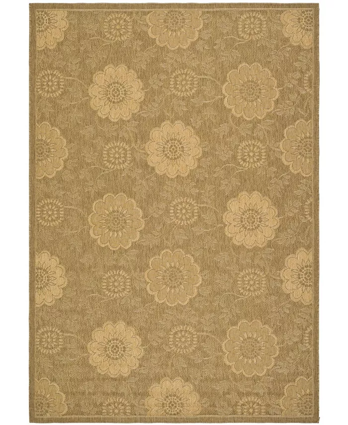 Safavieh Courtyard Gold and Natural 8' x 11' Outdoor Area Rug - Intensery