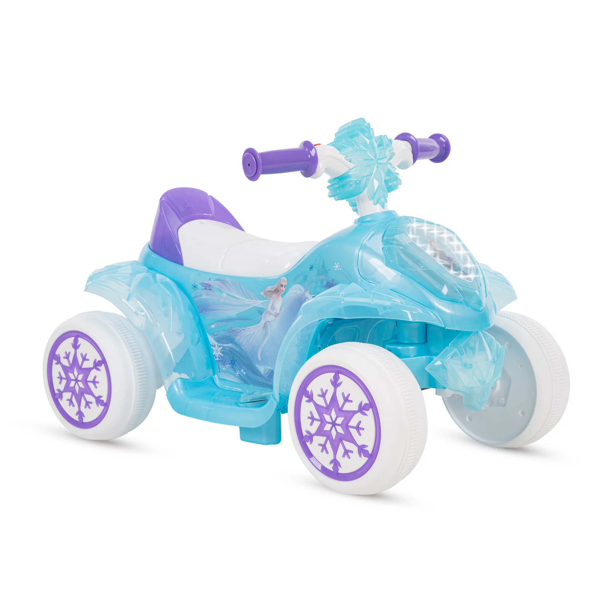 Huffy Disney Frozen 6V Electric Ride-On Quad for Girls， Blue - Intensery