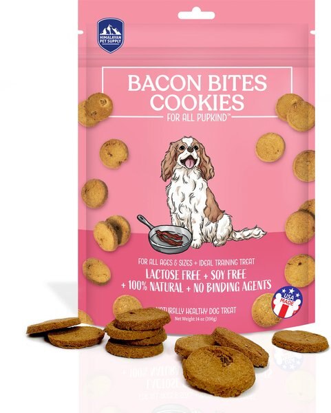 Himalayan Pet Supply Grain-Free Bacon Bits Cookies Crunchy Dog Treats， 14-oz bag - Intensery