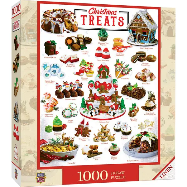 Masterpiece Puzzle 1000-Piece Scrumptious Christmas Treats Puzzle - Intensery