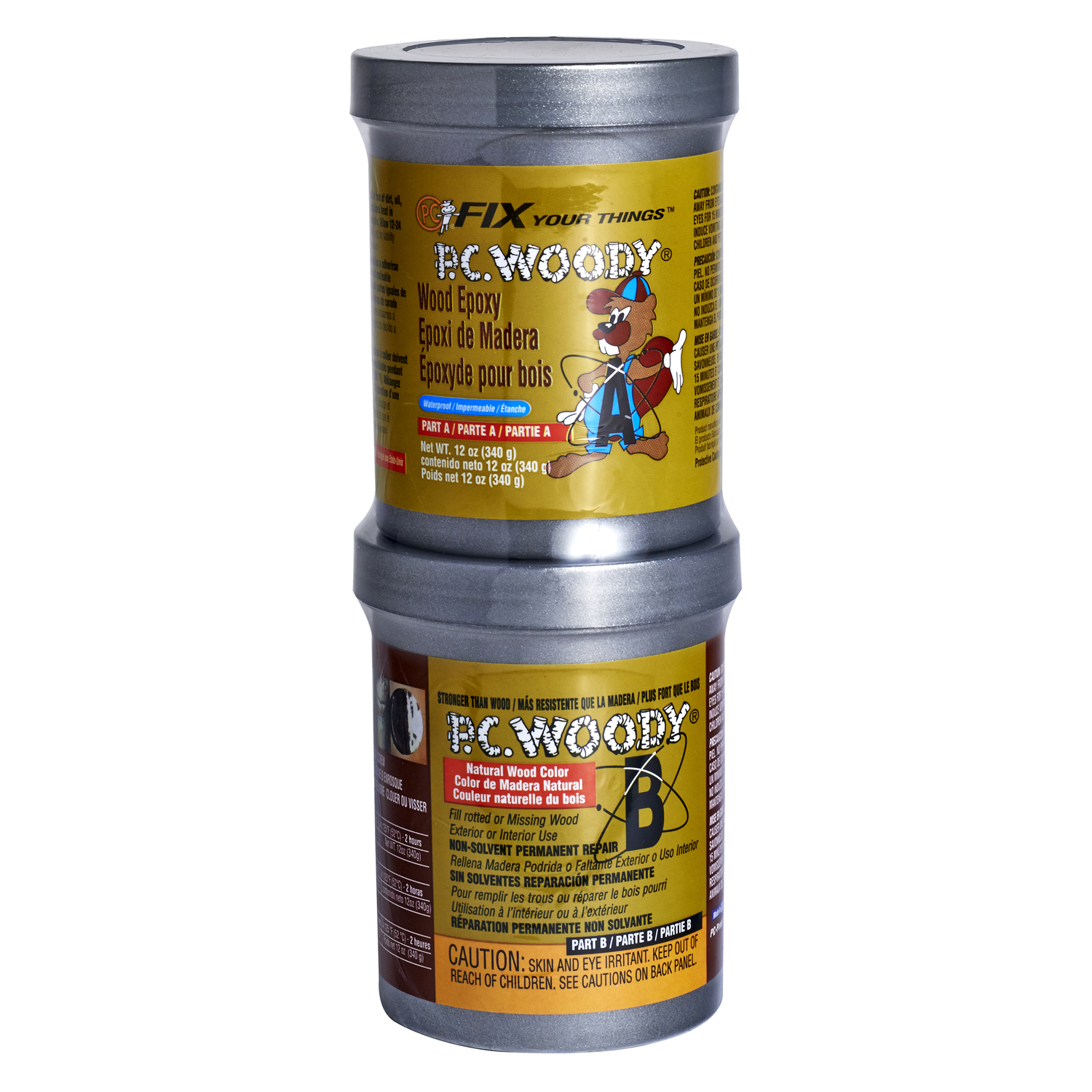 PC-Woody Tan Two Part Wood Epoxy Paste 12 oz - Intensery