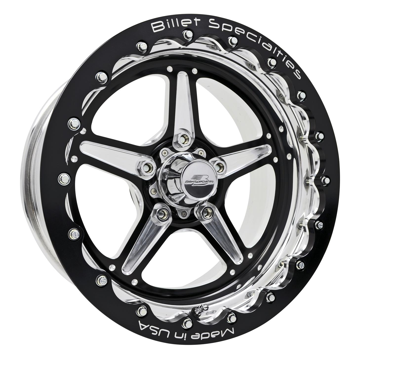 Billet Specialties BRSB35106555N Billet Specialties Street Lite Black Single Beadlock Wheels - Intensery