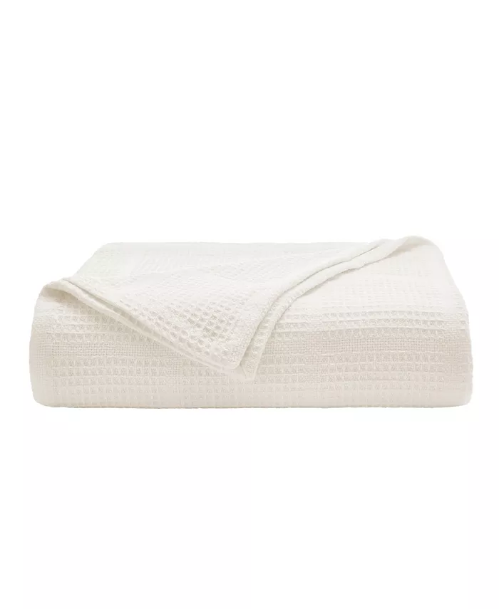 Kenneth Cole Essentials Waffle Grid Twin Blanket - Intensery