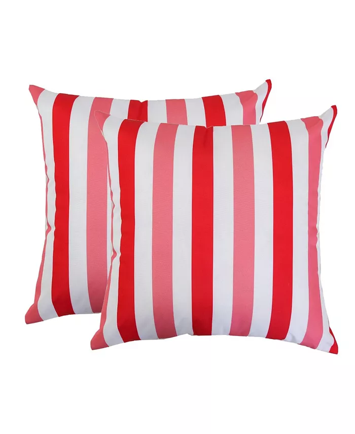 Homey Cozy Striped Outdoor Throw Pillow Set - Intensery