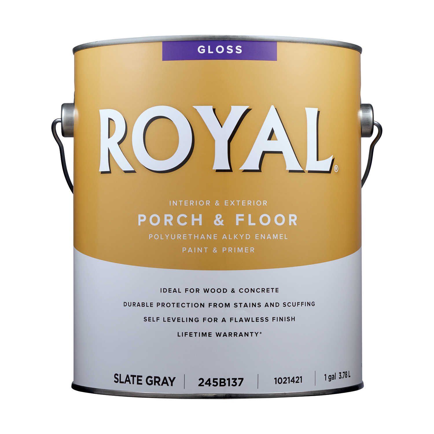 Royal Gloss Slate Gray Porch \u0026 Floor Alkyd Enamel 1 gal - Intensery