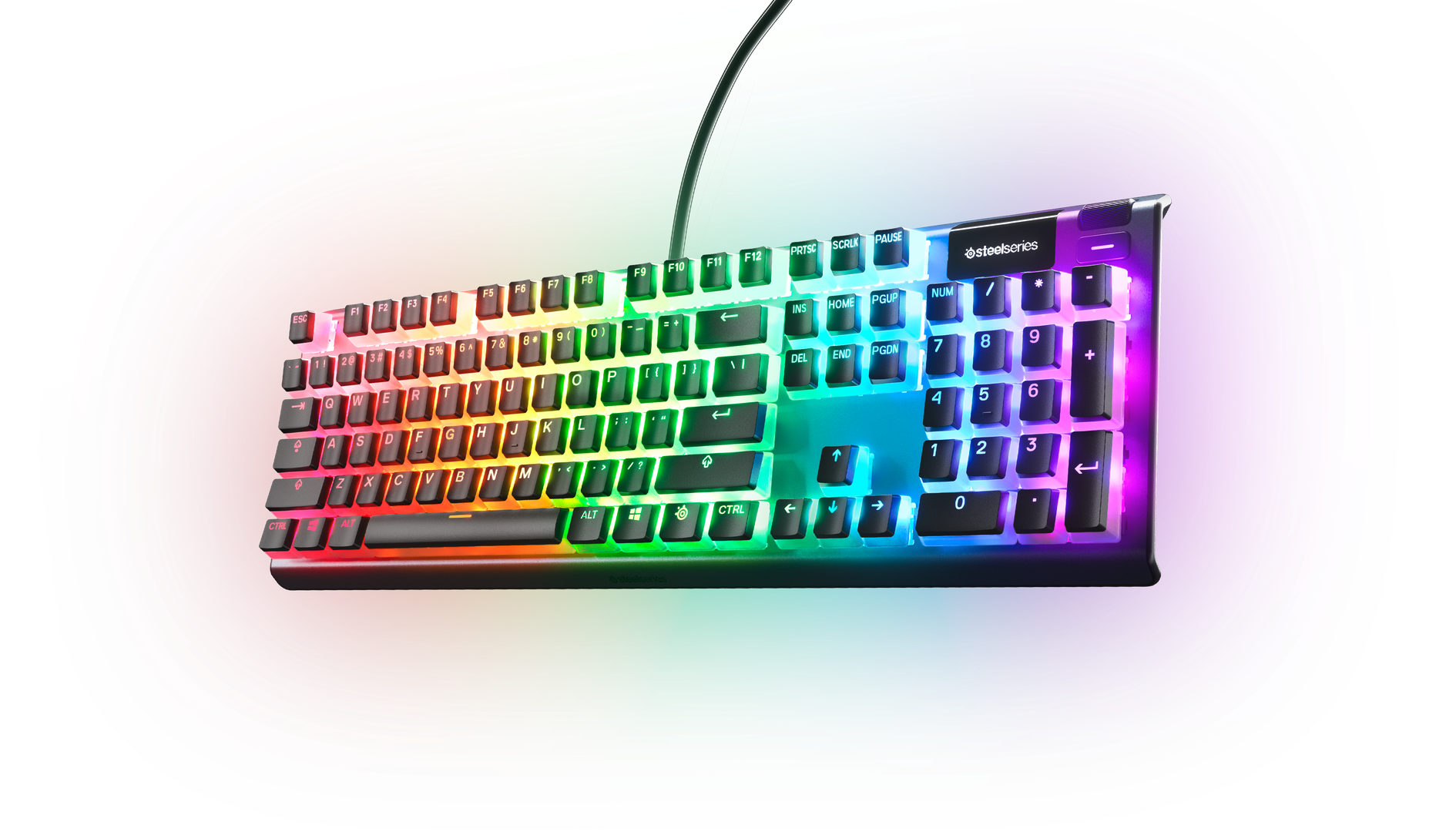 SteelSeries 60200 PrismCaps MX Stem Mechanical Keyboard Keycap Set Black - Intensery