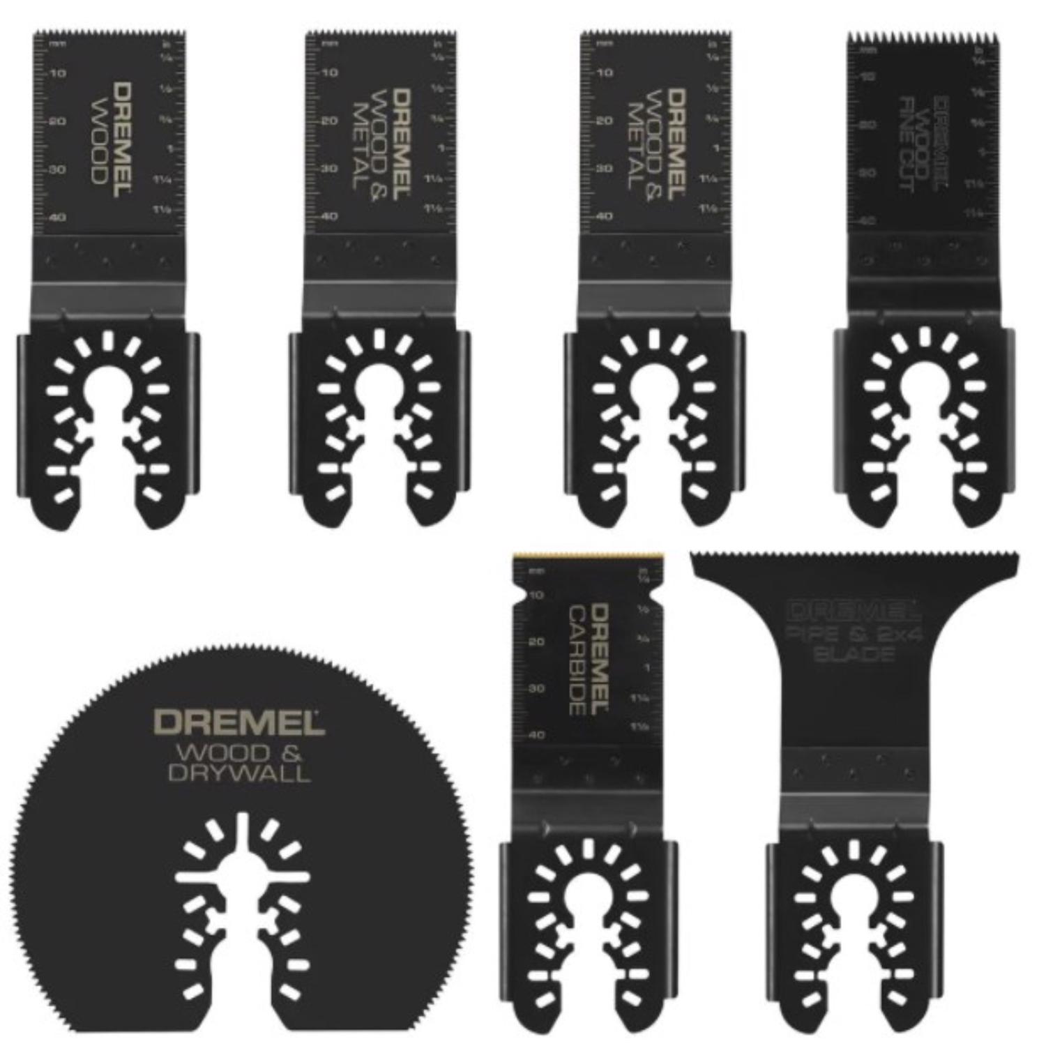 Dremel Steel Oscillating Blade Set Wood 7 pc - Intensery