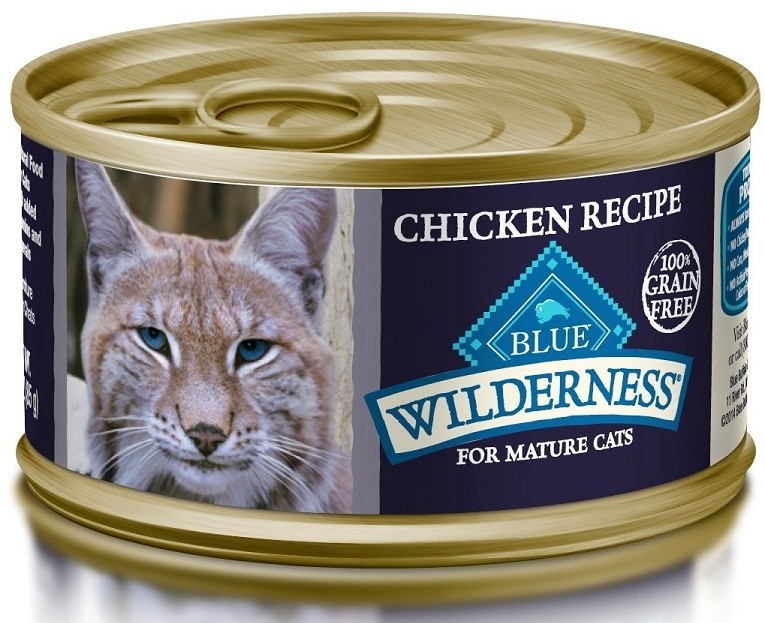 Blue Buffalo Wilderness High-Protein Grain-Free Chicken Recipe Canned Food For Mature Cats - 3 oz， case of 24 - Intensery