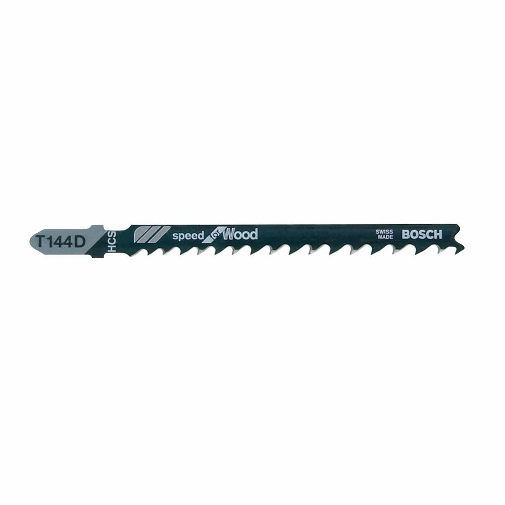 Bosch 3 pc. 4 In. 6 TPI Speed for Wood T-Shank Jig Saw Blades T144D3 from Bosch - Intensery