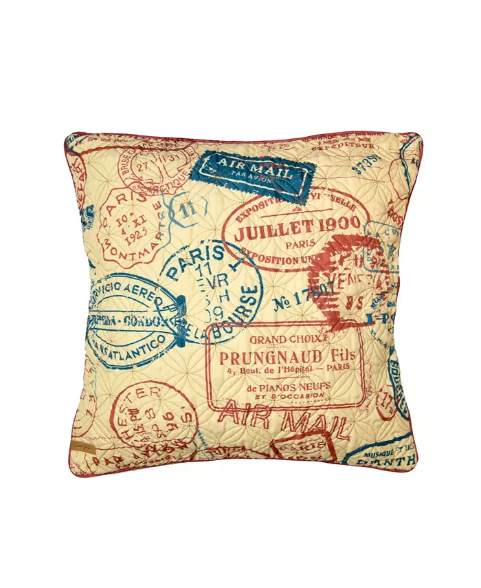 American Heritage Textiles Passport Stamp Decorative Pillow， 18