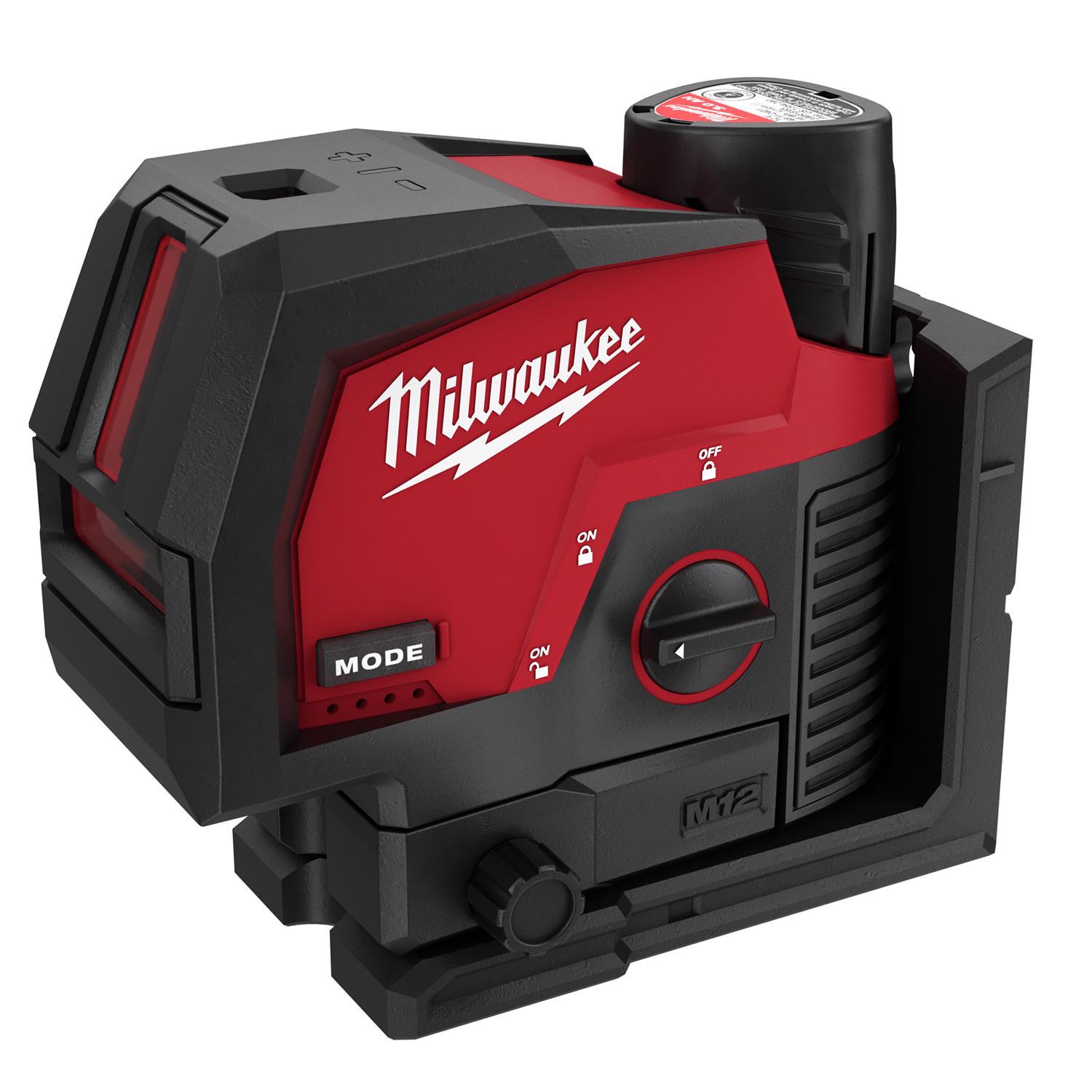 Milwaukee M12 2 beam Self Leveling Cross-Line Laser Kit 165 ft. 1 pc - Intensery